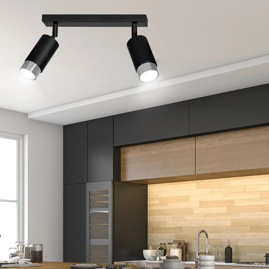 Lampa sufitowa HIRO Czarny/Chrom 964/2 - 964/2