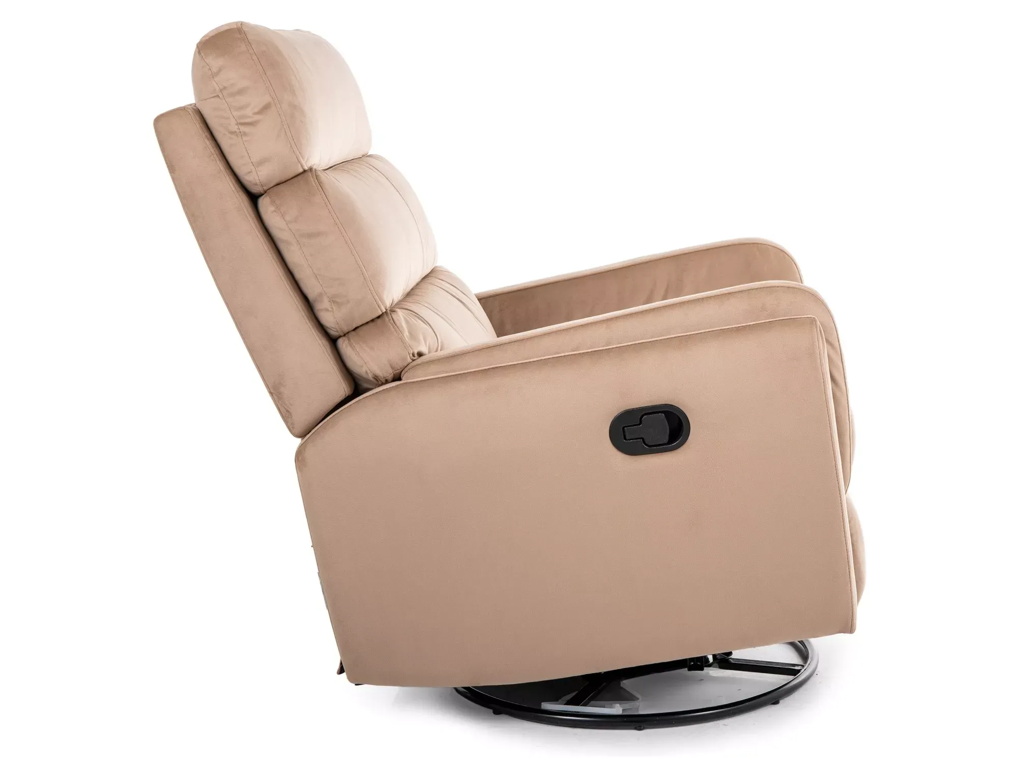Fotel rozkładany ARGOS VELVET obrotowy beżowy - ARGOSVBE