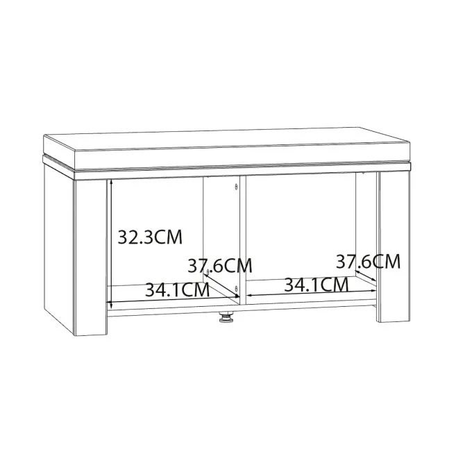 Szafka na buty CHISBURY z tapicerowanym siedziskiem - dąb riviera, modrzew jasny sibu - BHLD021-M482