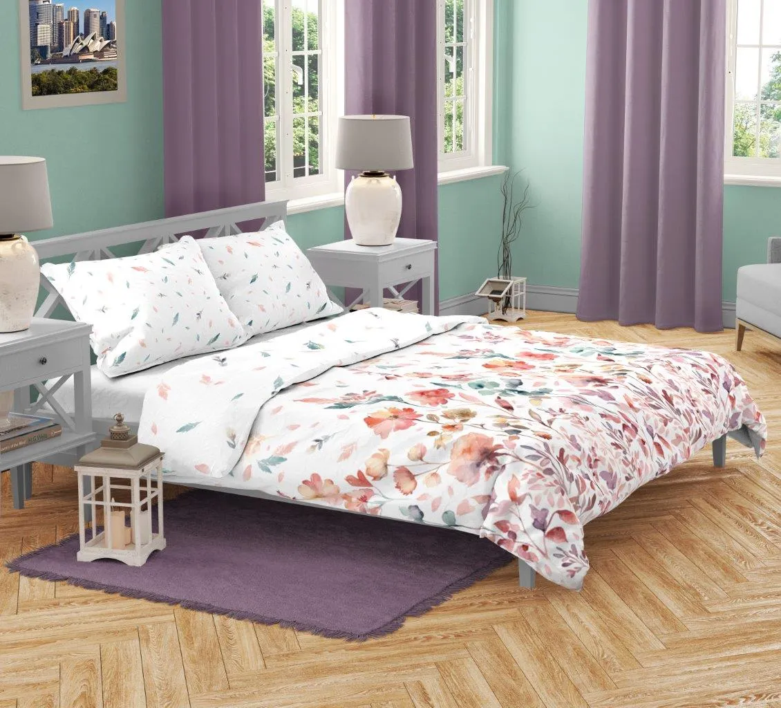 Pościel komplet MILAGRO VERDE 001 satyna bawełniana 220X200+2x70X80 wielokolorowa - FARO_29953