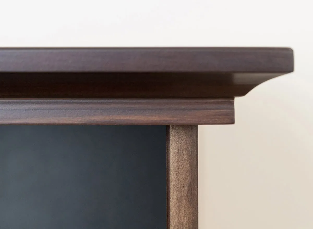 Szafka nocna drewniana ROSELLA lewostronna 36x54x61 sosna ciemny brąz - SKROS06L