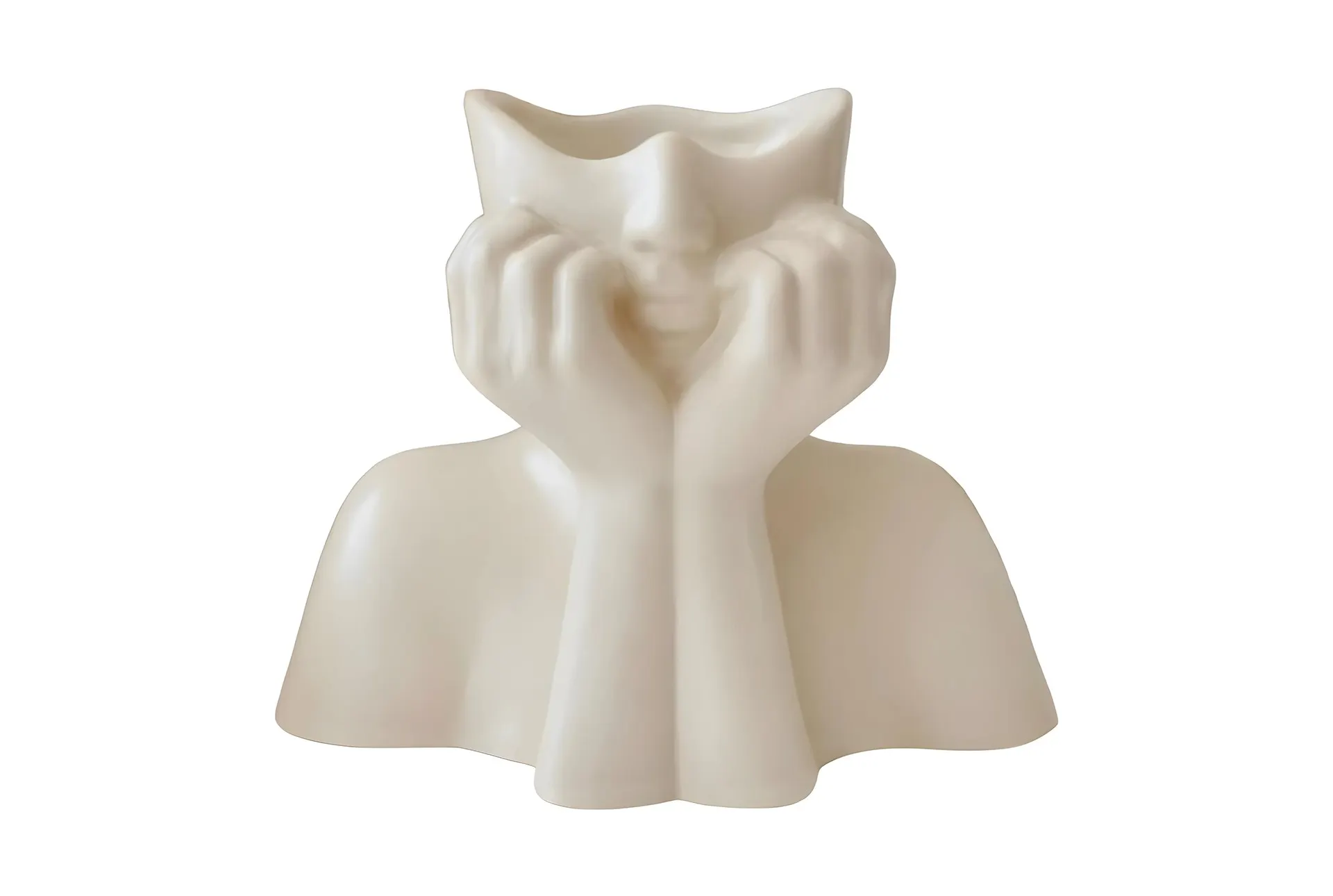 Wazon ceramiczny ISKANDINAV LAYD kremowy Figurka, Sztuka