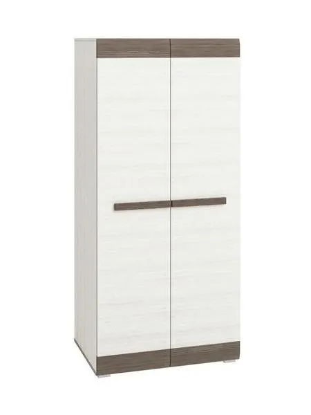 Szafa 2-drzwiowa z półkami i drążkami BLANCO 01 sosna śnieżna