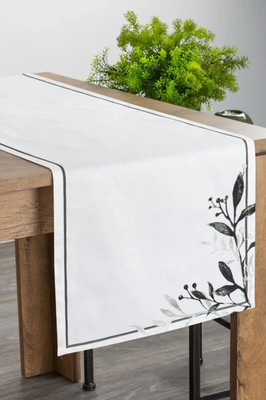 OBRUS NATU 4 40 X 180 CM BIAŁY OBRUS NATU 4 40 X 180 CM BIAŁY