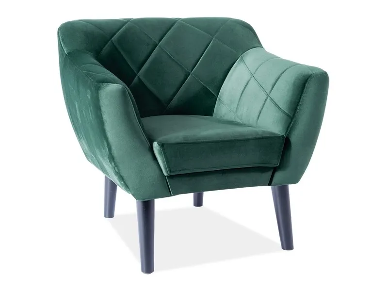 Fotel KARO 1 VELVET Bluvel 78 zielony wenge Signal
