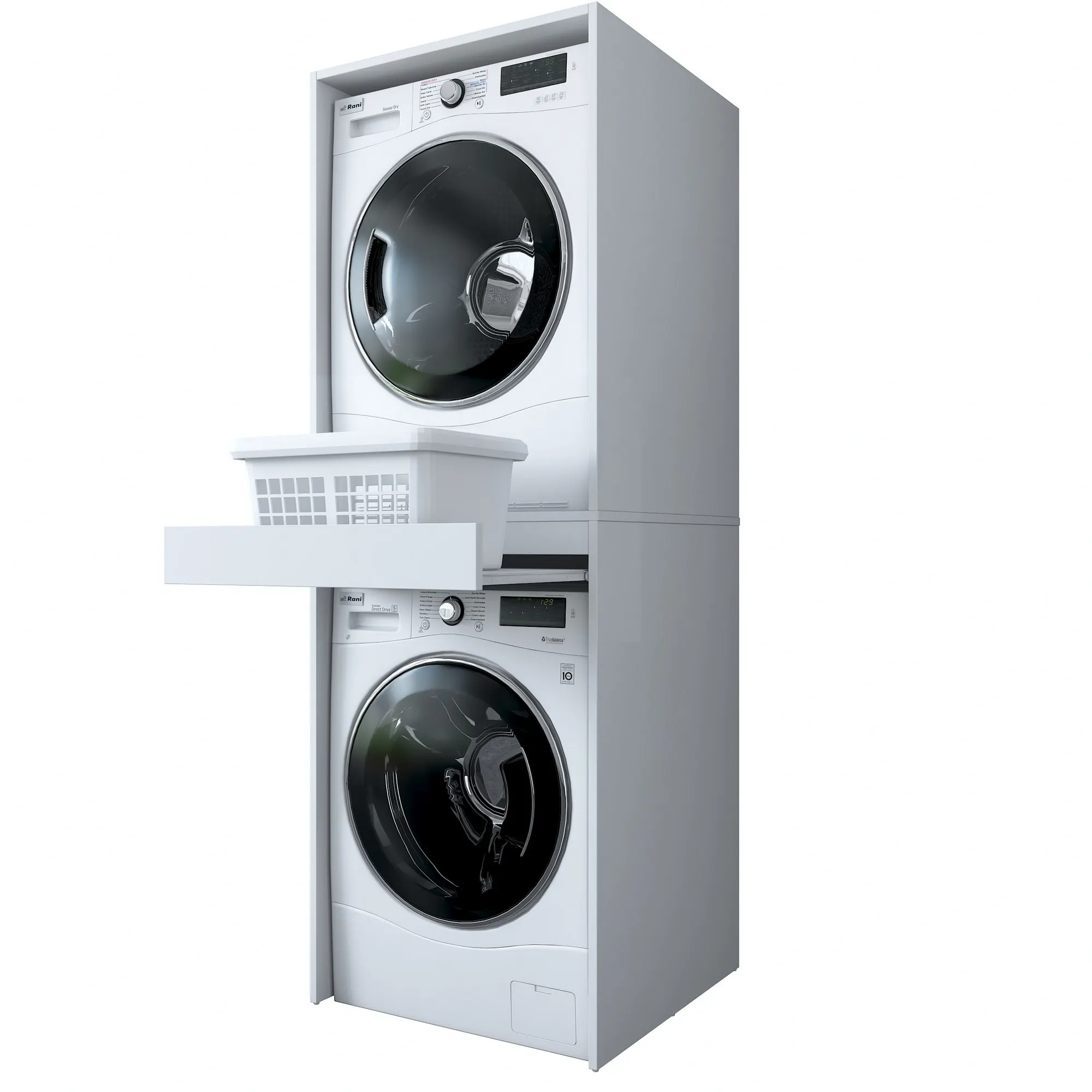 Zabudowa na pralkę i suszarkę KD113 biała - ASI_893RAN4989