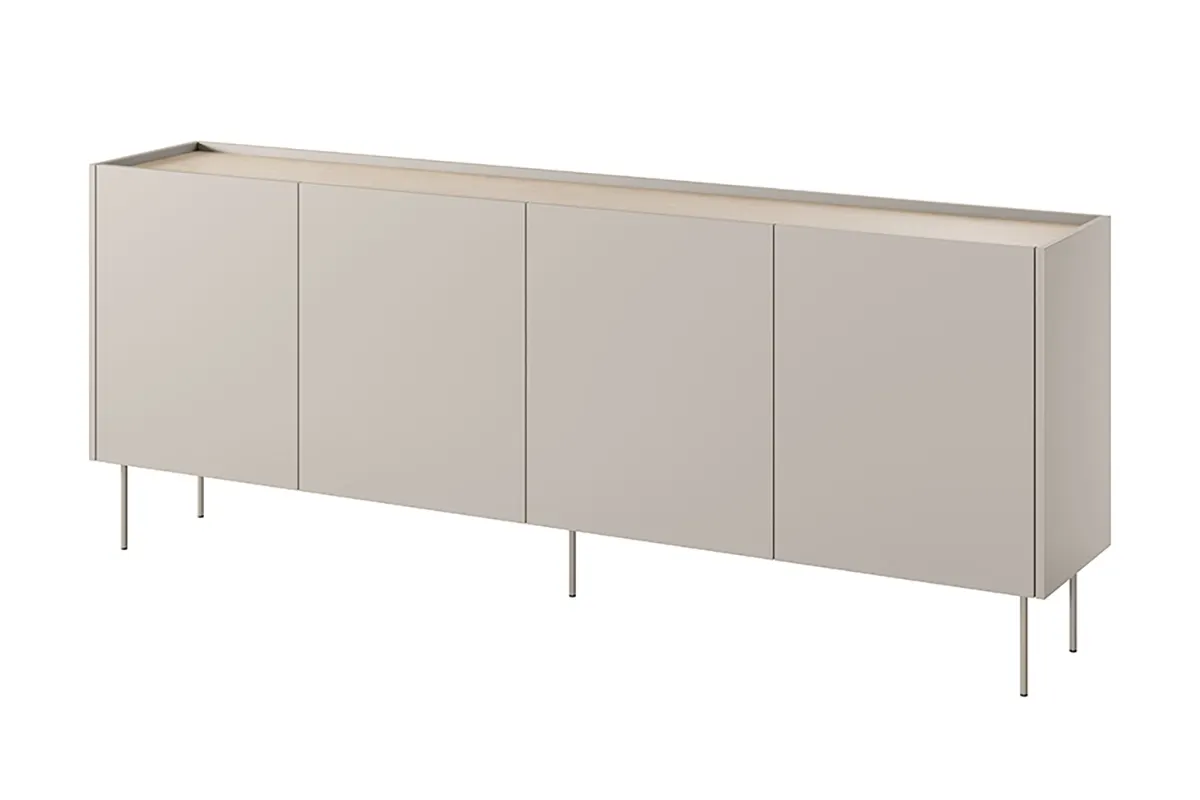 Komoda DESIN 220 4D - kremowa - dąb nagano