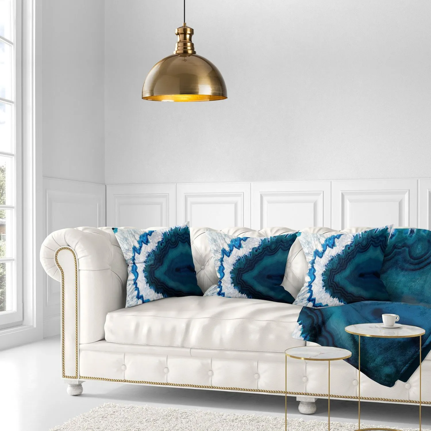 Żyrandol metalowy wiszący BERCESTE 228 S złoty - ASI_521SHN3186