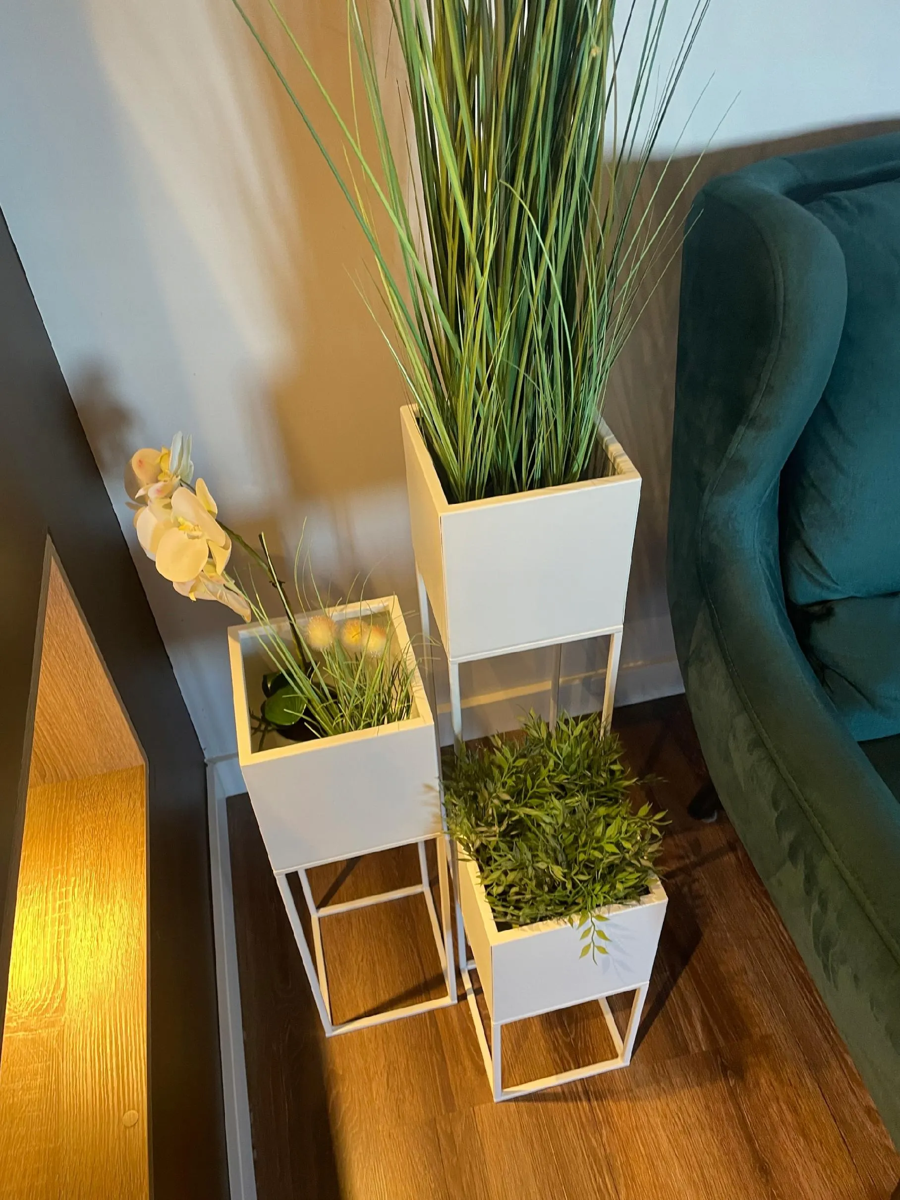 DONICZKA-osłonka na donice metalowa LORIENT L biała - LD_TZ000072