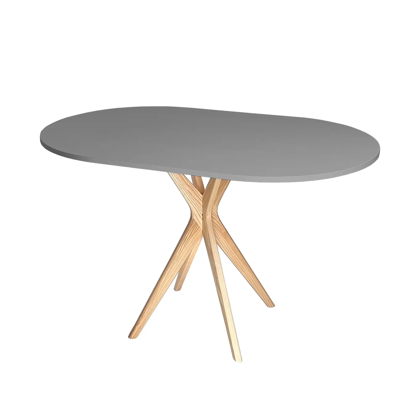 Stół owalny JUBI Racetrack 75x100cm ciemnoszary naturalny Stolik kawowy, Meble, Tabela, Stół do jadalni, Krzesło