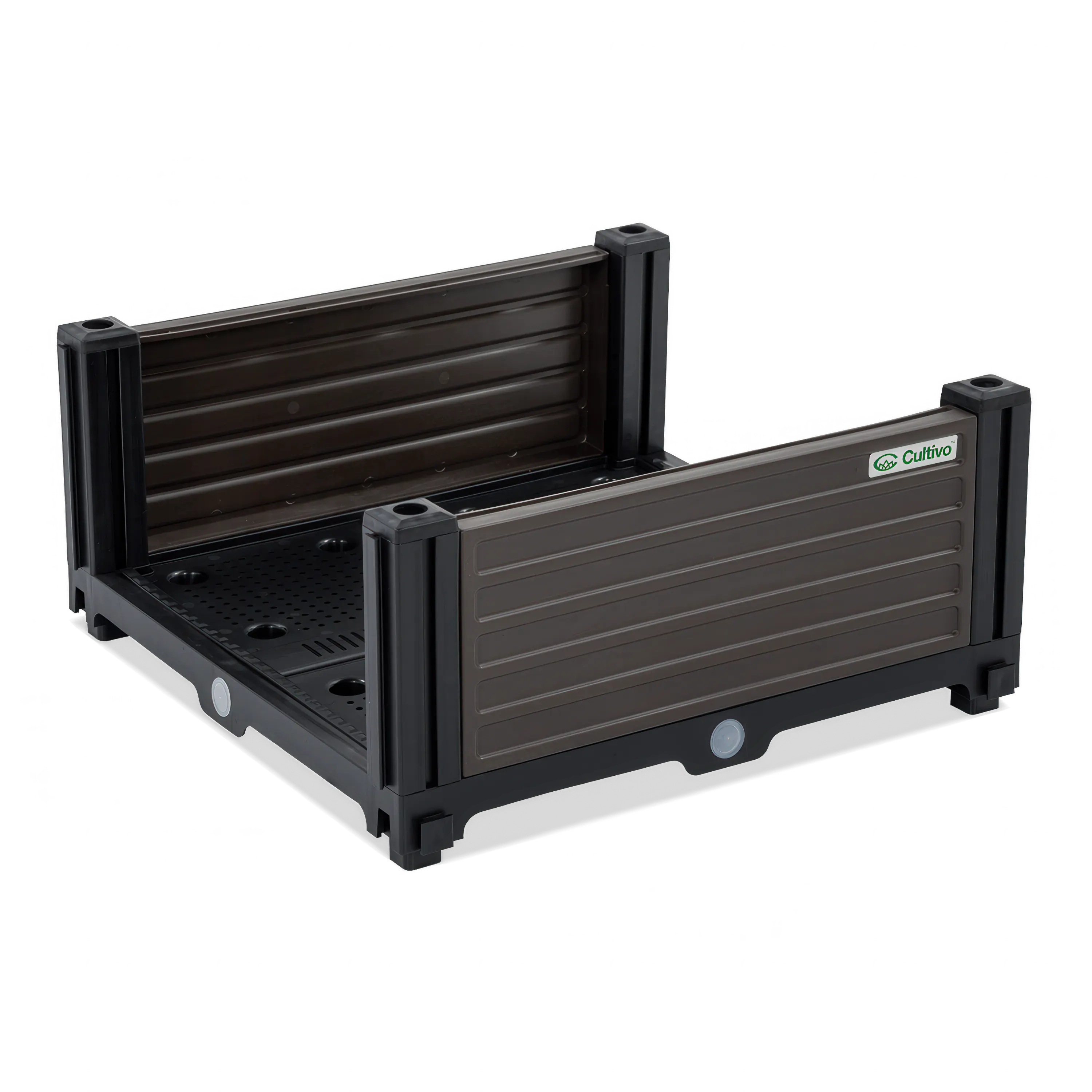 Przedłużenie do skrzyni uprawowej CULTIVO 41x41x17 ciemny brąz czarny