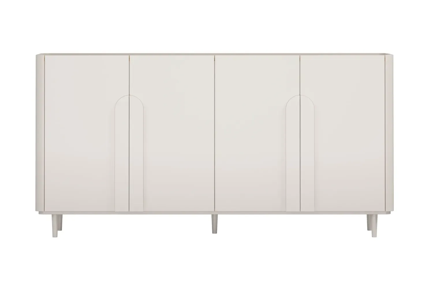 Komoda 4-drzwiowa AMILIO 200 - cashmere dąb olejowany uchwyty cashmere nogi cashmere - B_169214