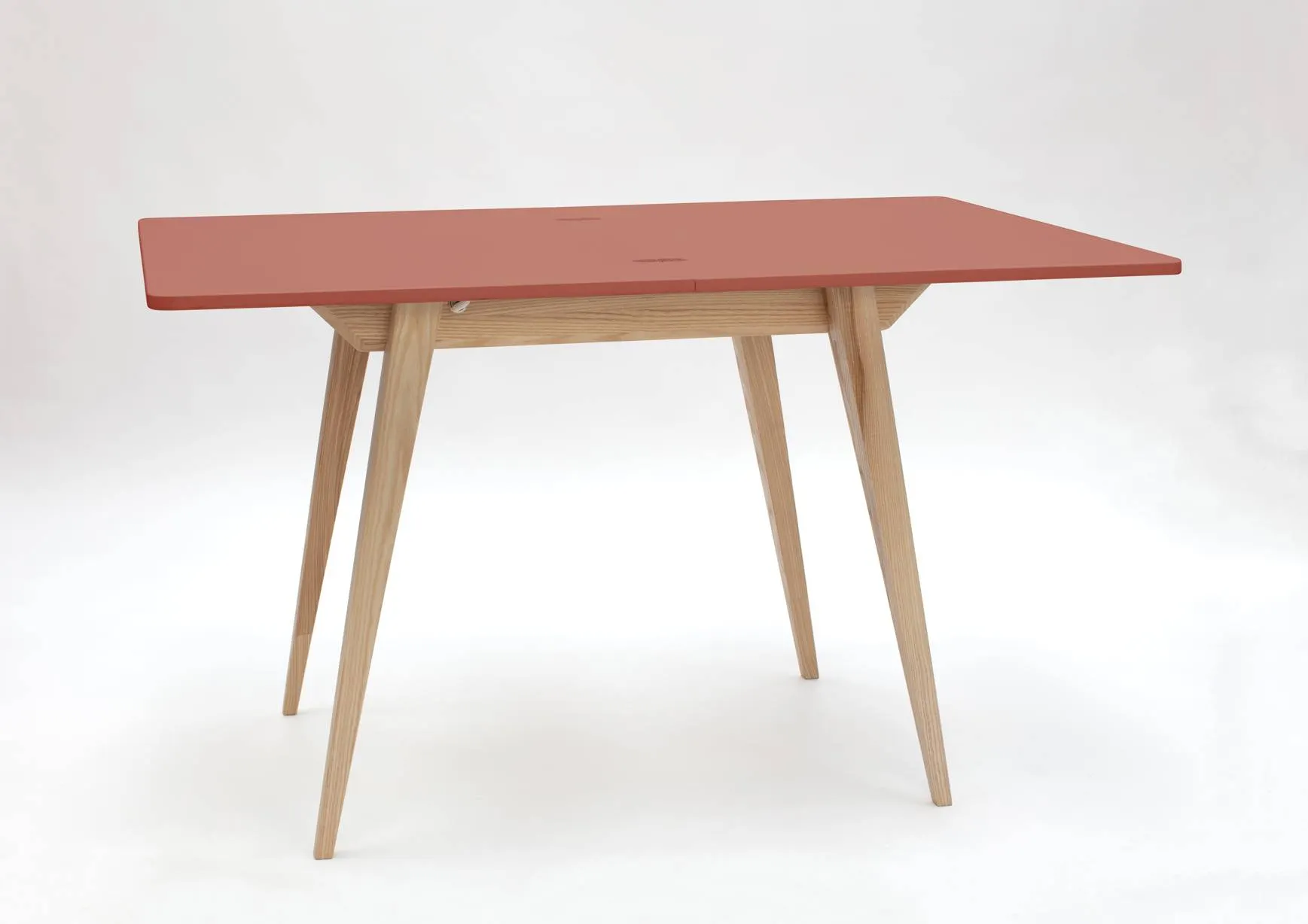 Stół rozkładany ENVELOPE 65x90-130cm koralowy naturalny - NRAGABATE_E16