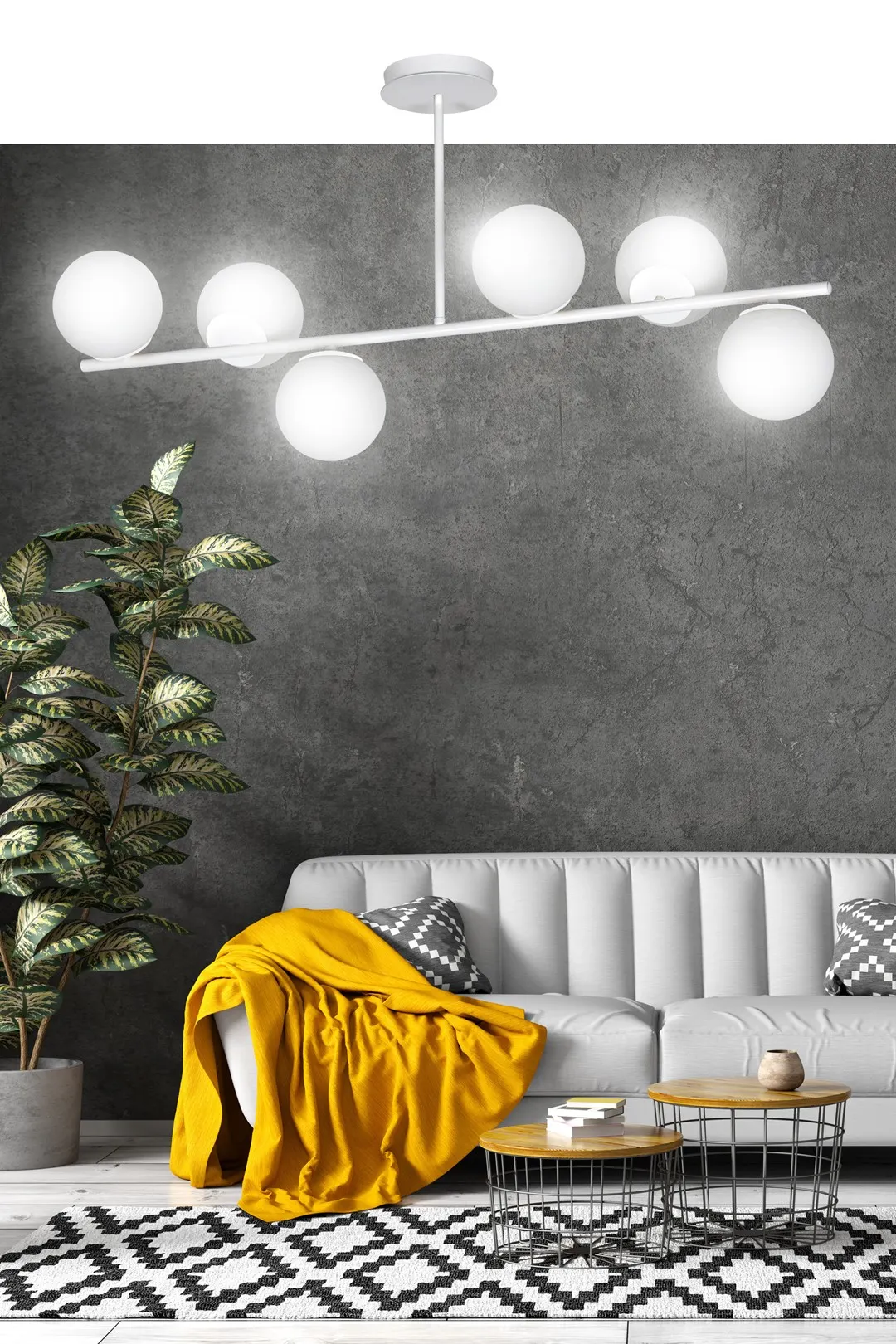 Lampa sufitowa BIOR Biały 1021/6 - 1021/6