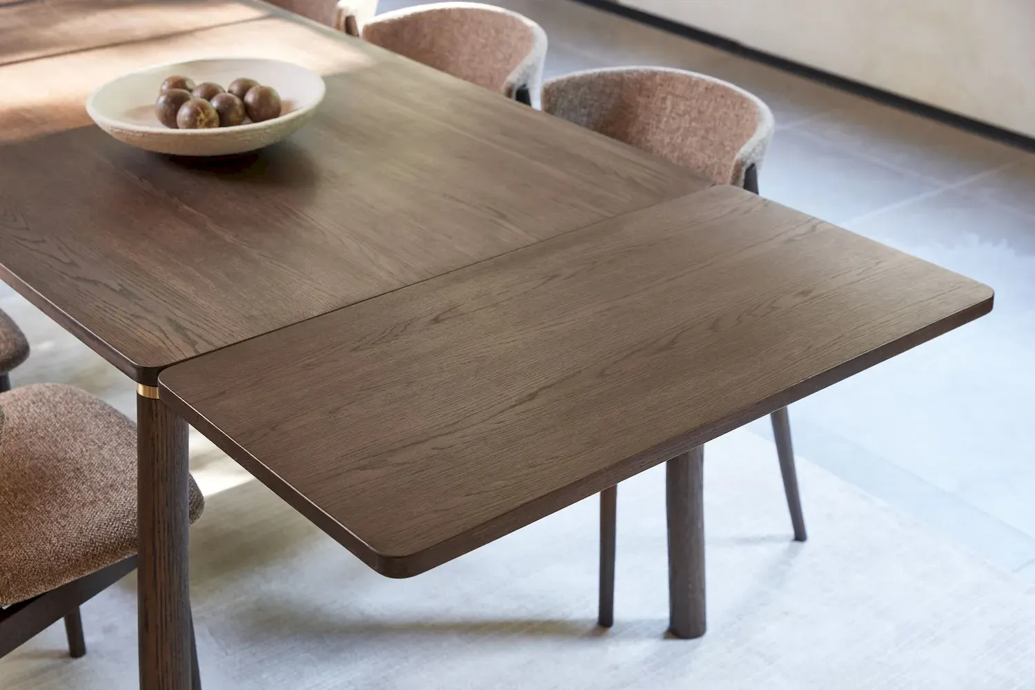 Dokładka powiększająca do stołu ARUN 95x50 cm - dąb ciemny - UN_50174710