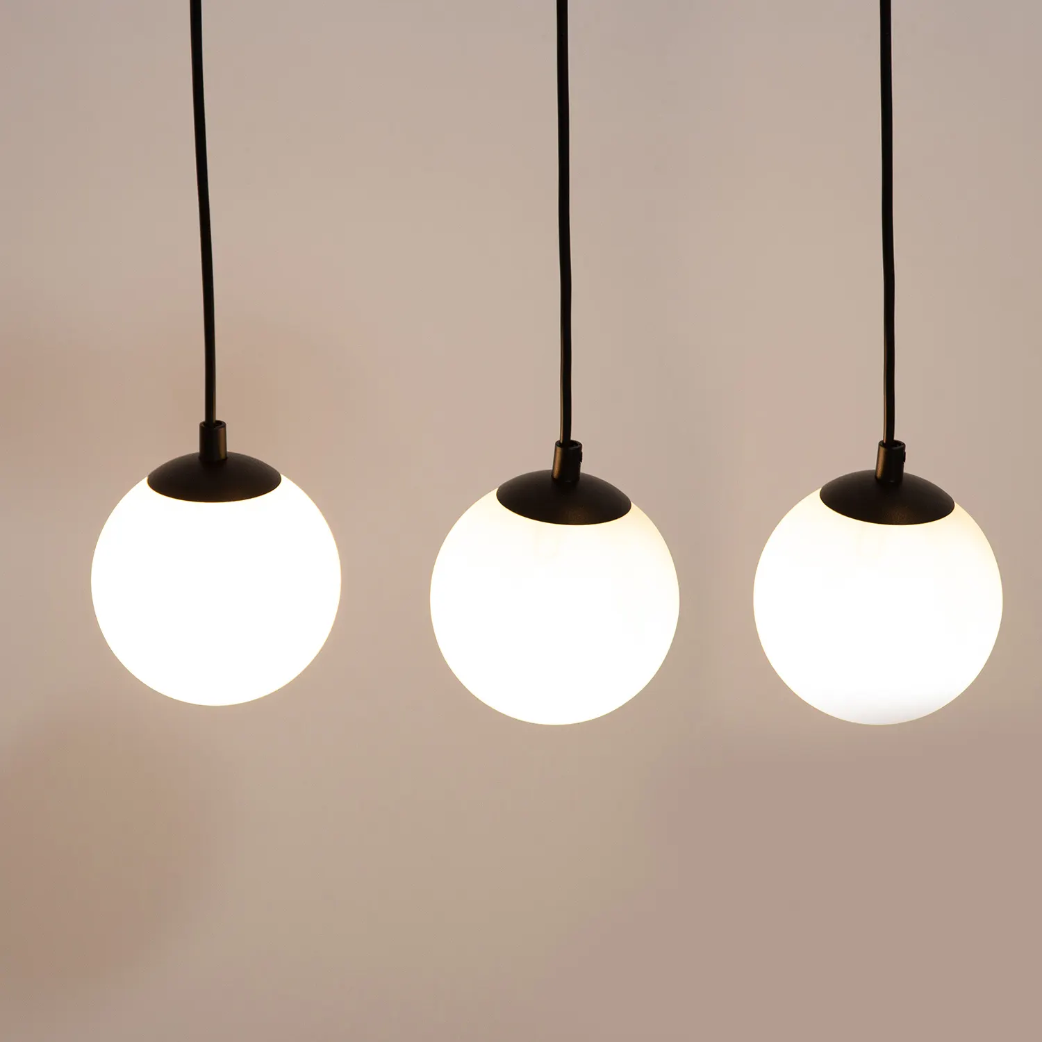 Lampa wisząca TAVIRA 3 + 1 czarna biała - SI_41264