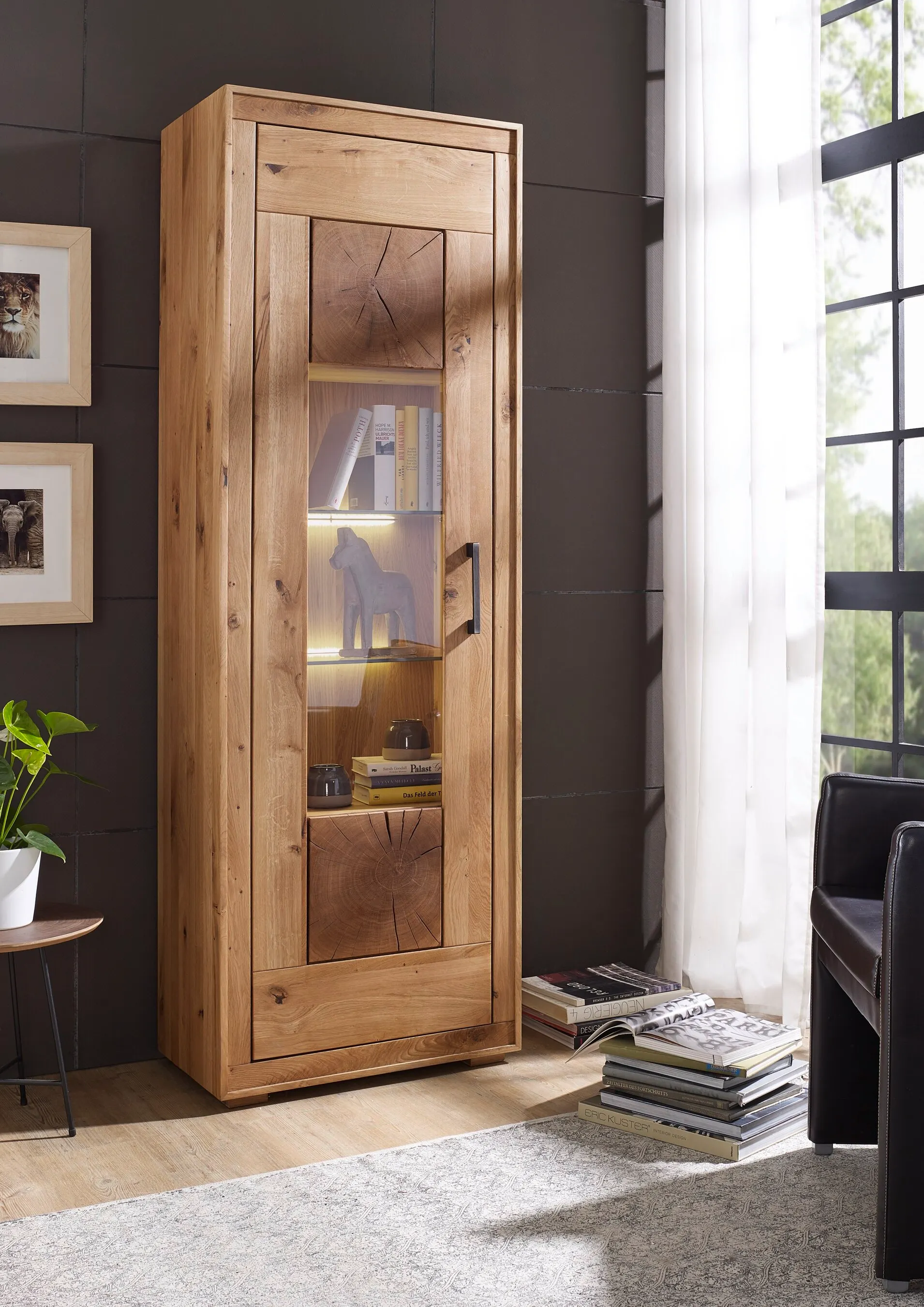 Witryna I Cornflower L dębowa 1-drzwiowa Lewa - GK_1033150111