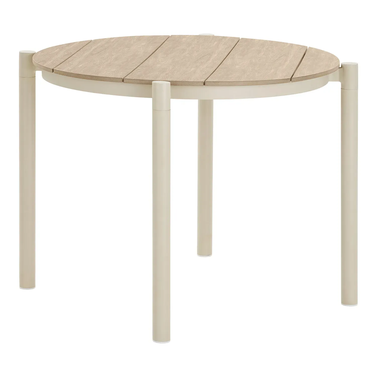 Stół ogrodowy okrągły ABELA 90cm naturalny piaskowe nogi