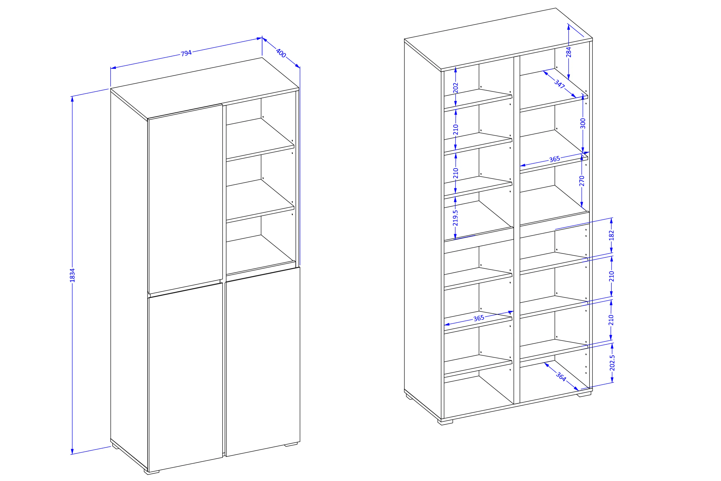 Regał 3-drzwiowy CROSS 80x183 congo beżowo-szary - 24CWMY88