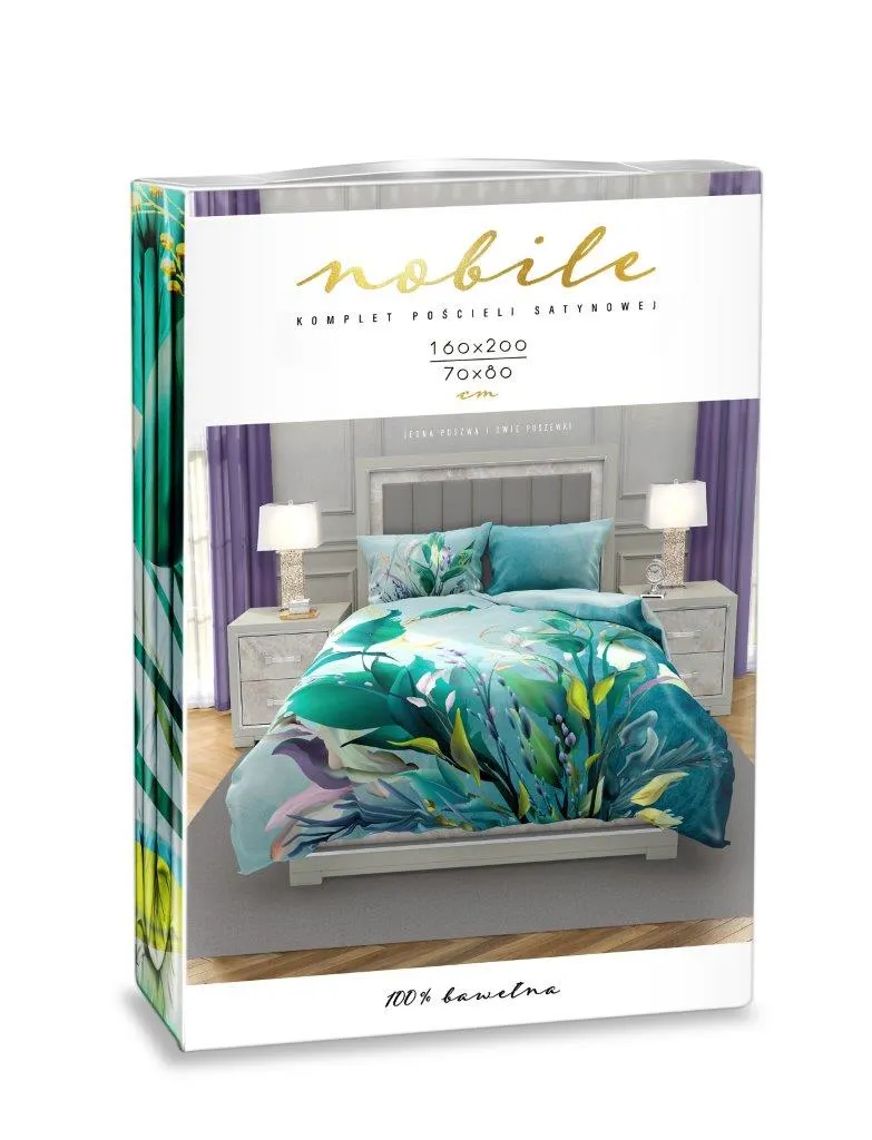 Pościel komplet NOBILE 008 160x200+2x70x80 satyna bawełaniana fotoprint wielokolorowy - FARO_31211