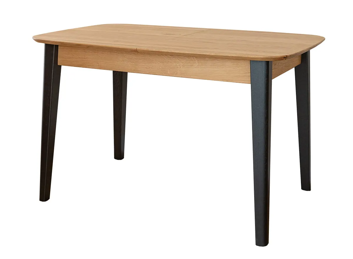 Stół dębowy ORBETELLO rozkładany 80x120(165) cm - dąb olejowany, czarny Stół dębowy ORBETELLO rozkładany 80x120(165) cm - dąb olejowany, czarny