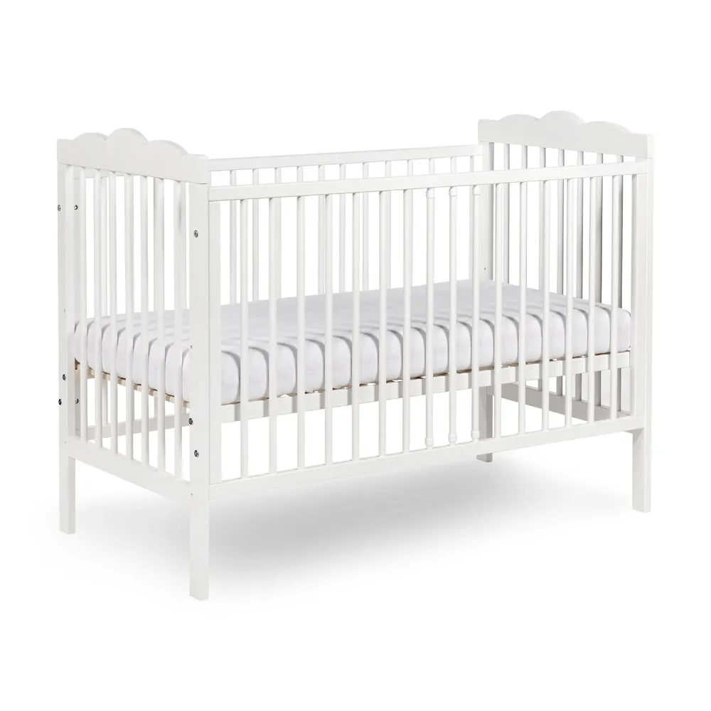 Łóżko dziecięce niemowlęce OLIVER białe 60x120