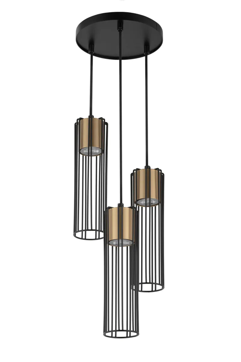 Lampa wisząca FOBIA 3 czarno-złota