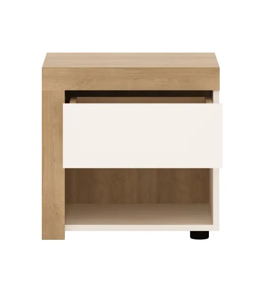 SZAFKA NOCNA LYON LYOK03P DĄB RIVIERA JASNA/BIAŁA HG - 6000000007983