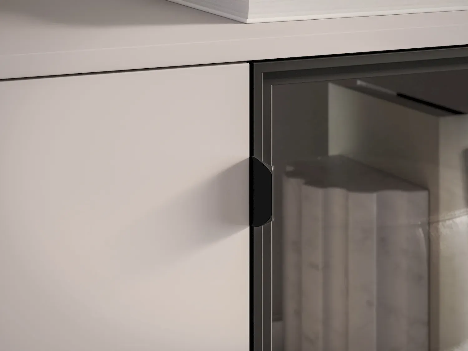 Komoda 2-drzwiowa z 3 szufladami BARNEE 02 oświetlenie LED dąb lindberg - 1BARN02-001