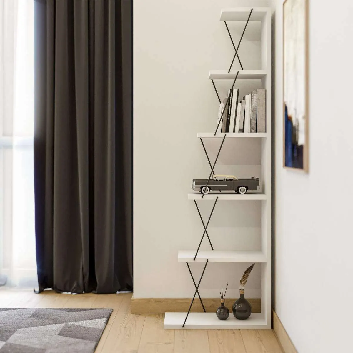 Regał niski TLOS 50x150 cm biały - ASI_854KLN3607