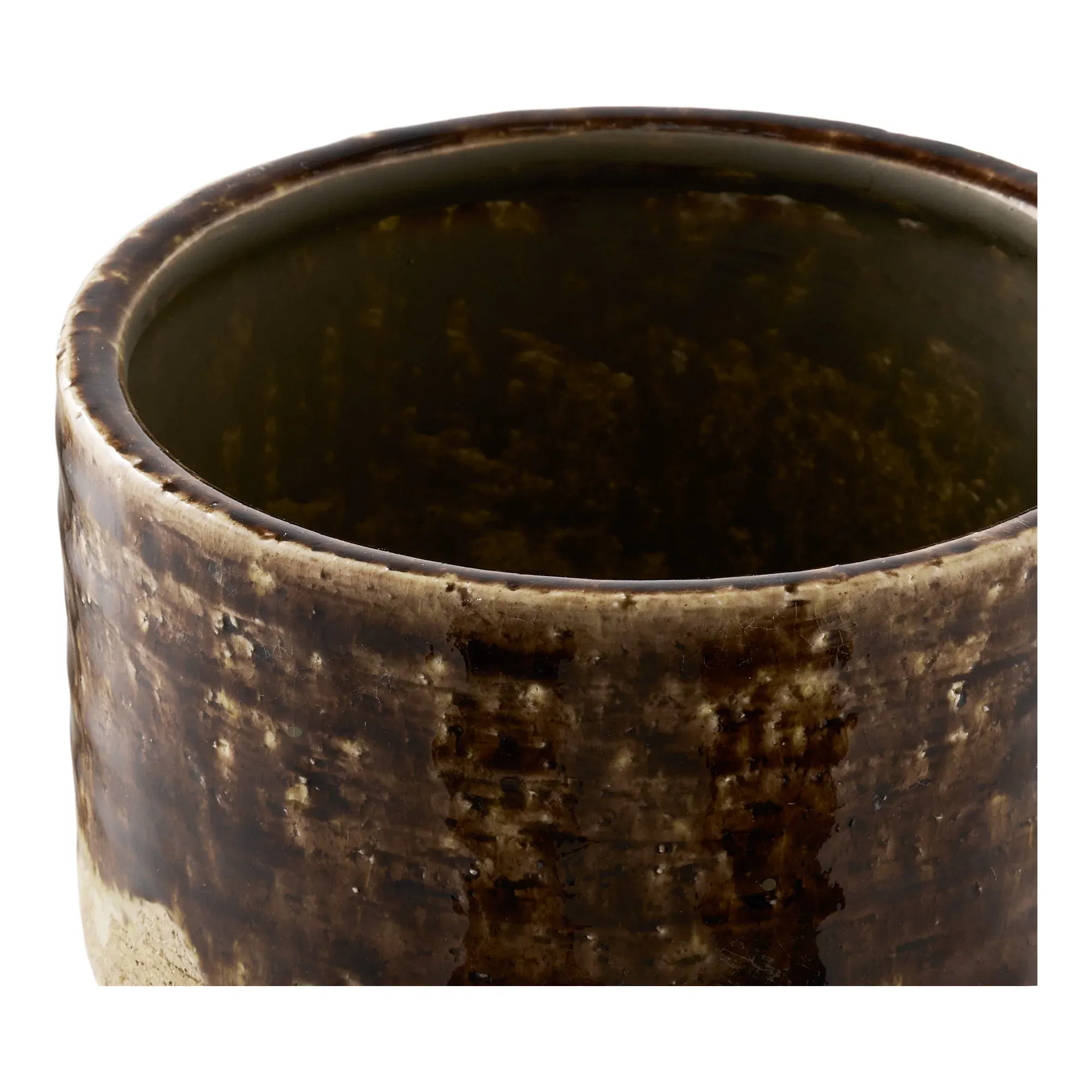 Doniczka ceramiczna 16cm brązowa — zdjęcie 5