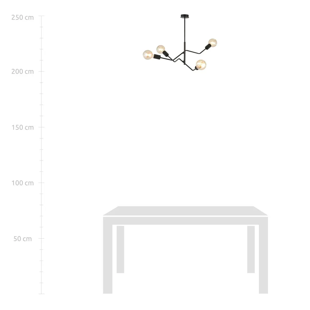 Lampa sufitowa FRIX Czarny 1126/4 - 1126/4