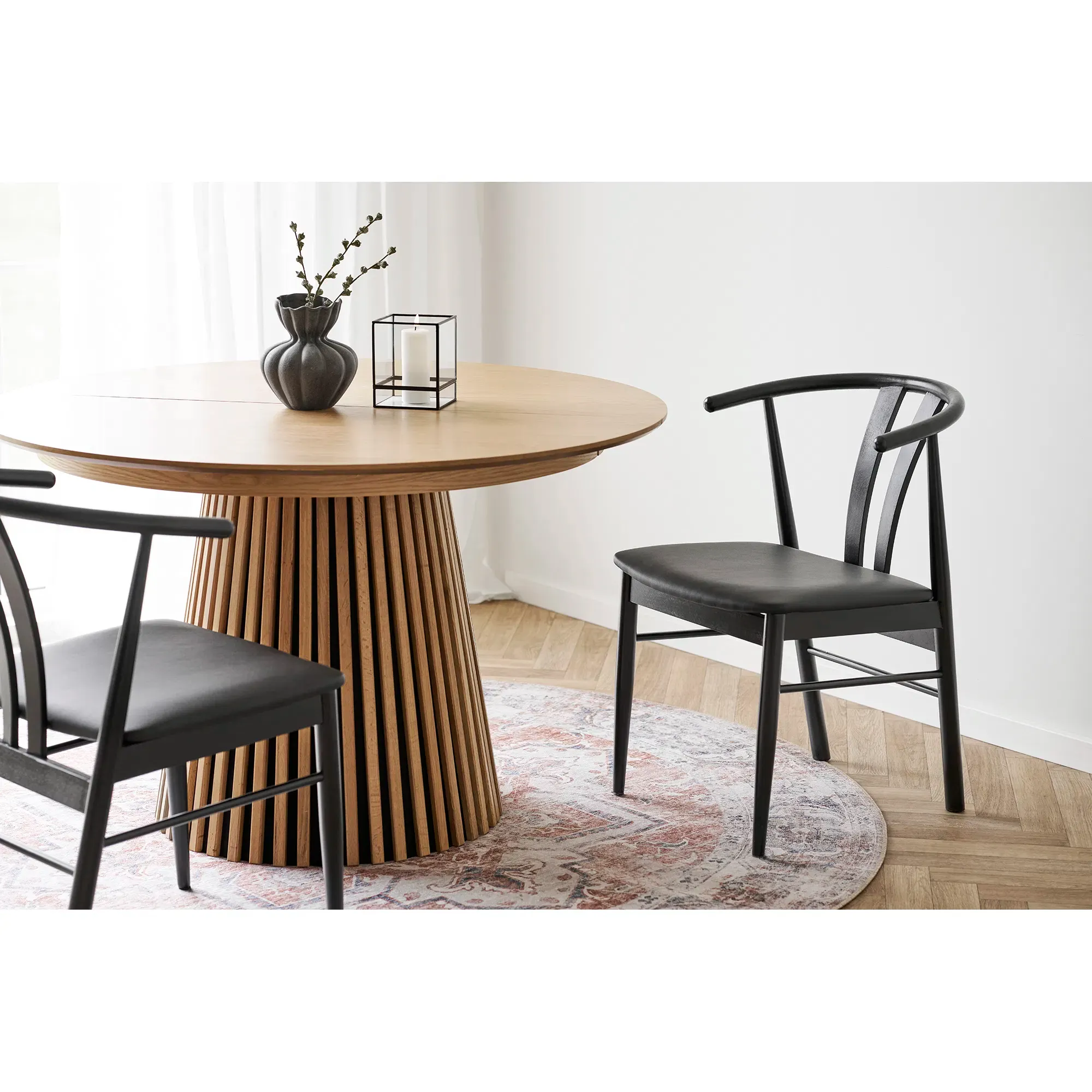 Krzesło do jadalni ARTENARA drewno bukowe - czarne - 1101315