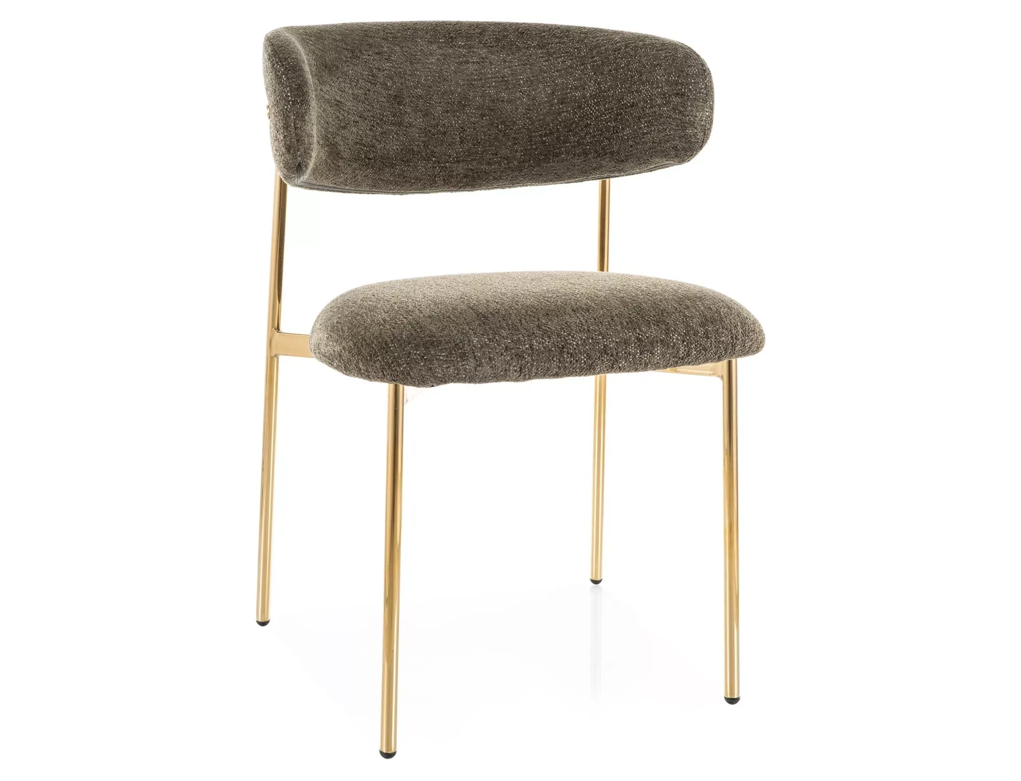 Krzesło jadalniane ELTON RAVEN oliwkowe/złote nogi Krzesło jadalniane ELTON RAVEN oliwkowe/złote nogi