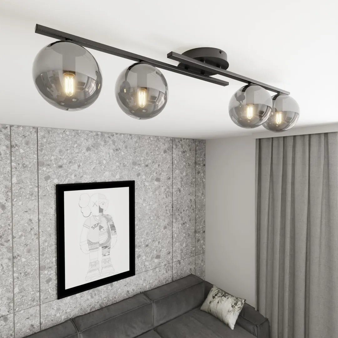 Lampa sufitowa kule KAIRO 4 BL GRAFIT