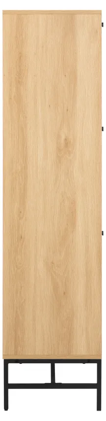 Szafka na buty 1-drzwiowa z 3 klapami ALBANY 2 efekt drewna 140x99x35 - H000024286