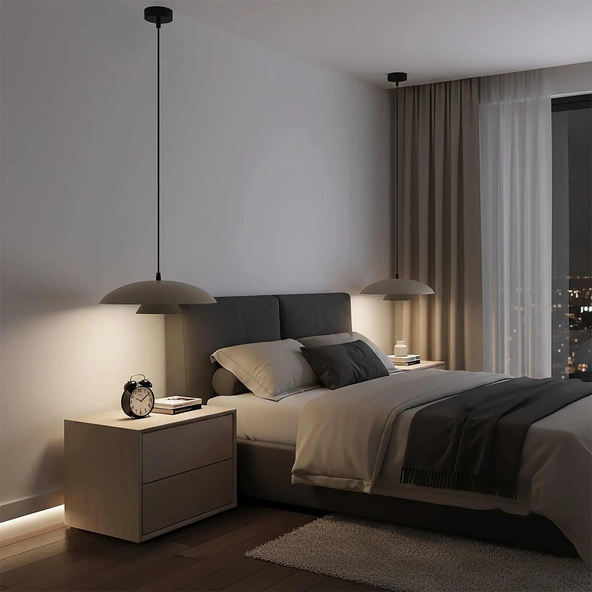 Lampa wisząca BABEL 1 MOKKA BL beżowa czarna - 1622/5
