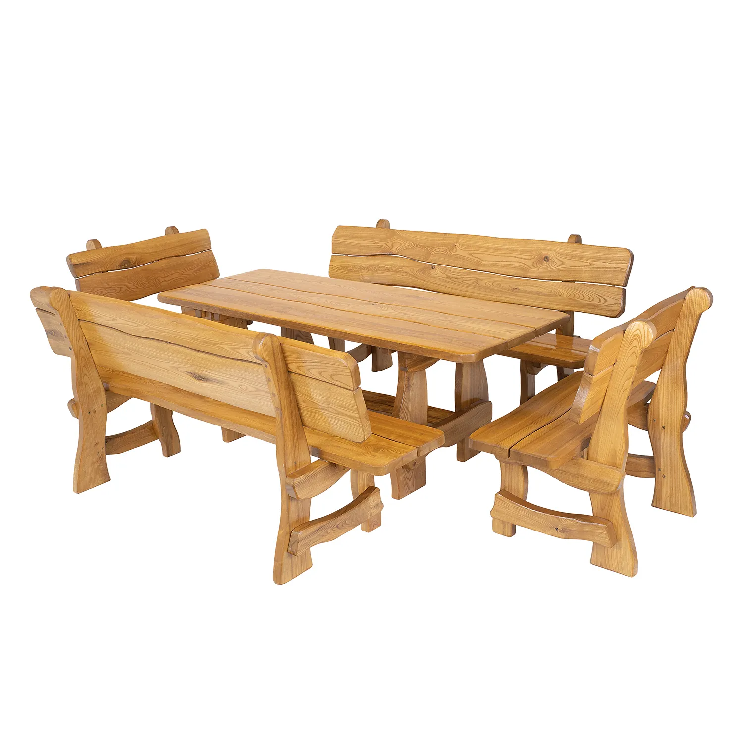 Ława ogrodowa drewniana ERYK 200 cm olcha kolor dąb powłoka ochronna - DR_MO217_LAWA_S200