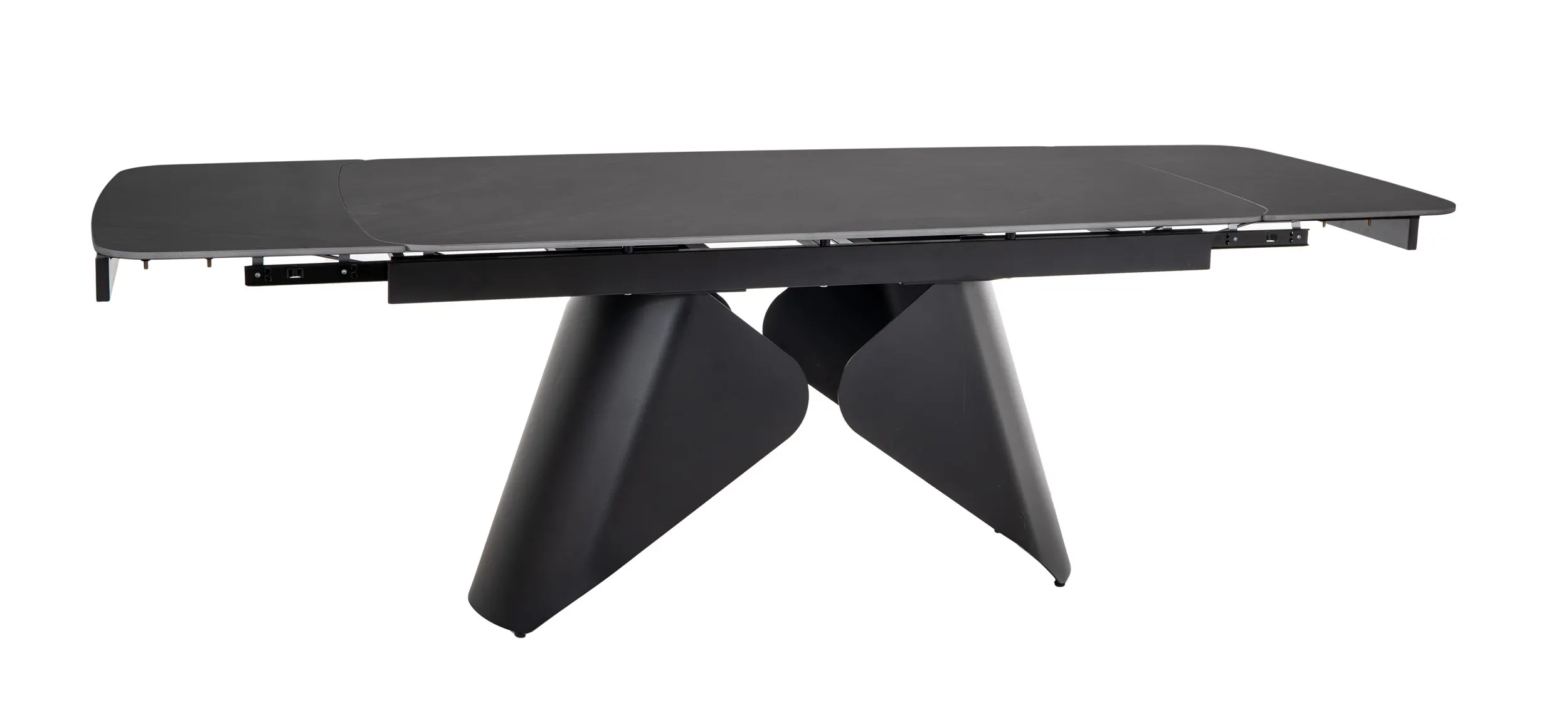 Stół rozkładany ARMANDO 90x160(240) ceramiczny blat czarny mat stelaż czarny mat