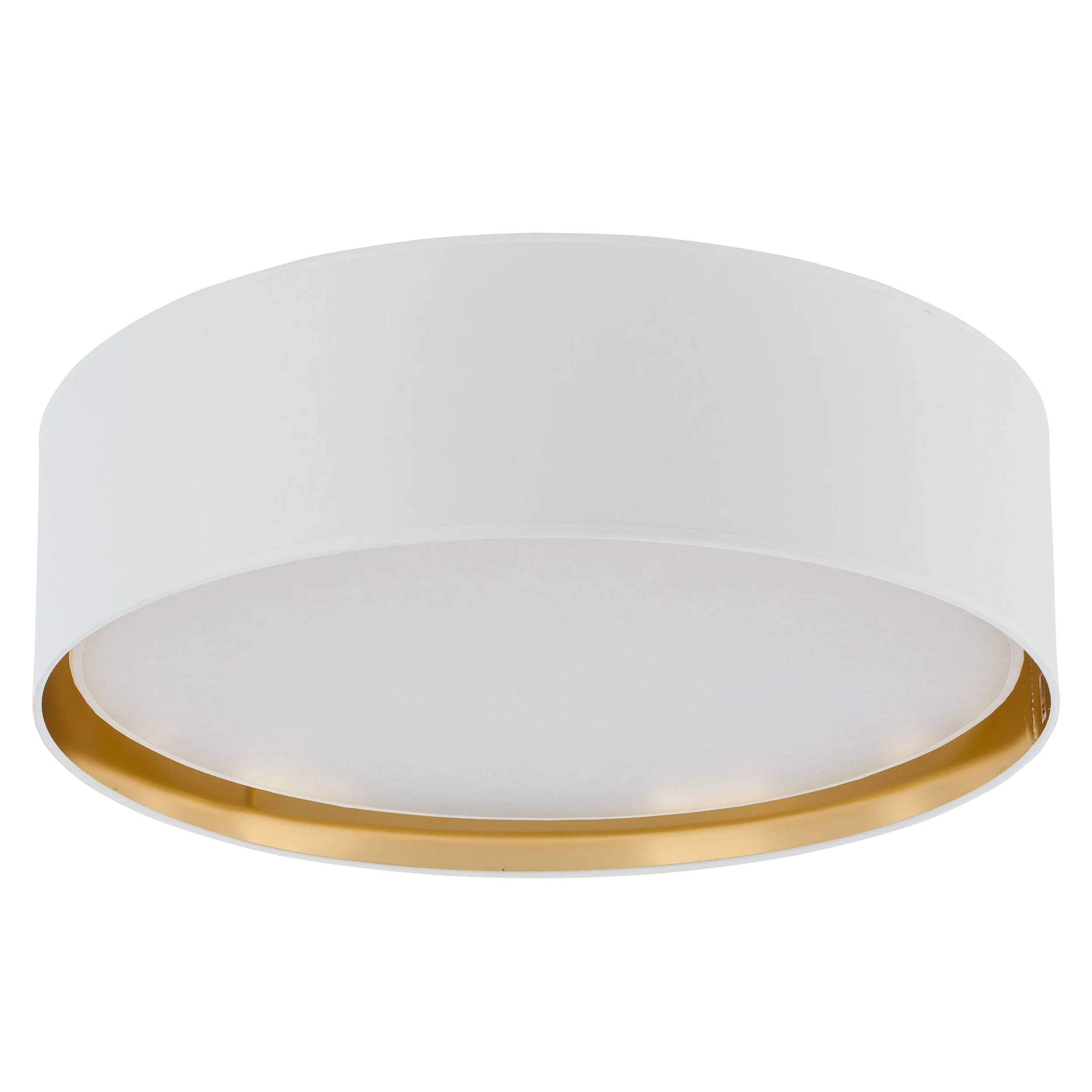 Lampa sufitowa BILBAO biała ze złotym wnętrzem okrągła 60x17cm