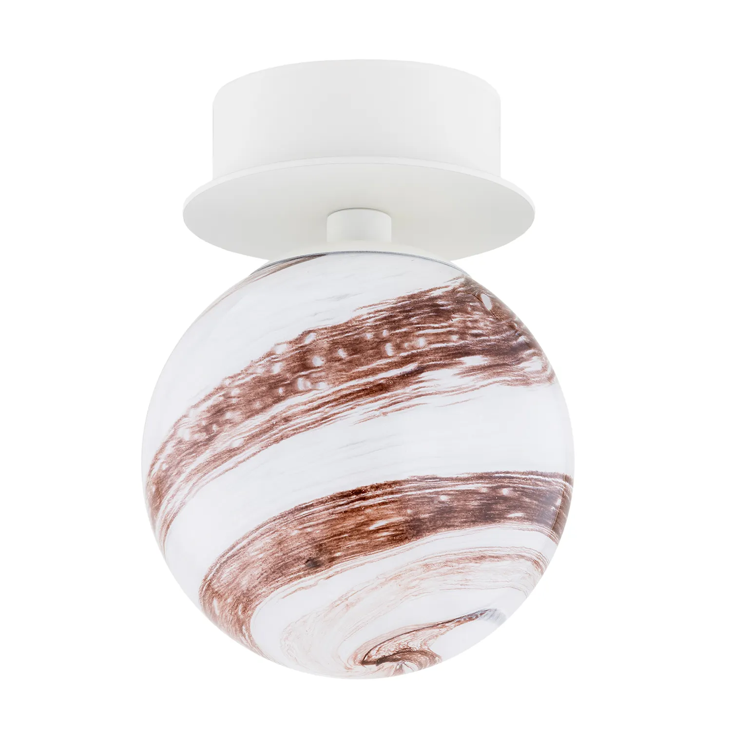 Kinkiet / Plafon FABIO biały biało-brązowy marmur 16x12cm - 8454