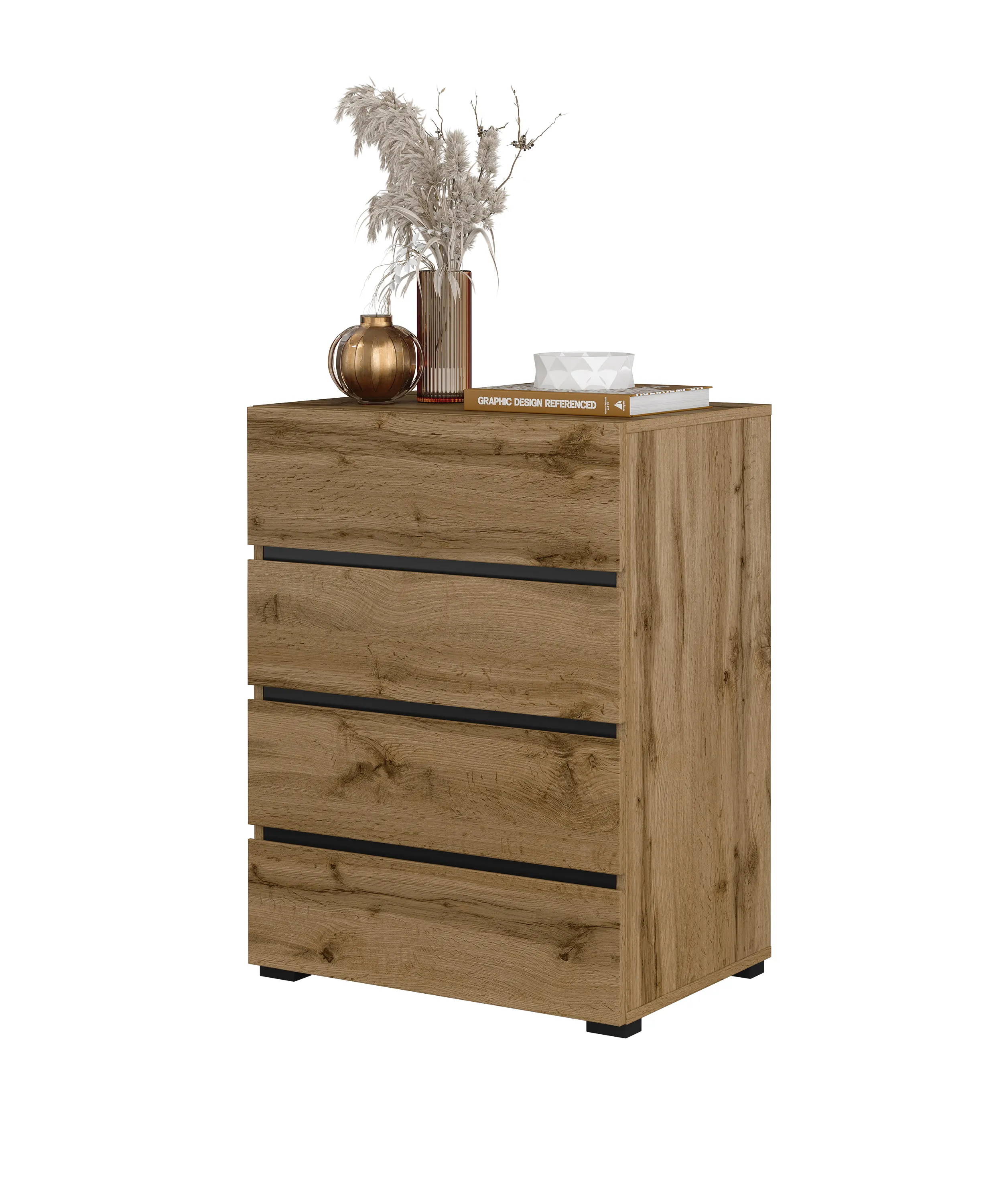 Komoda z szufladami CROSS 60 cm dąb wotan - 24N6MY27