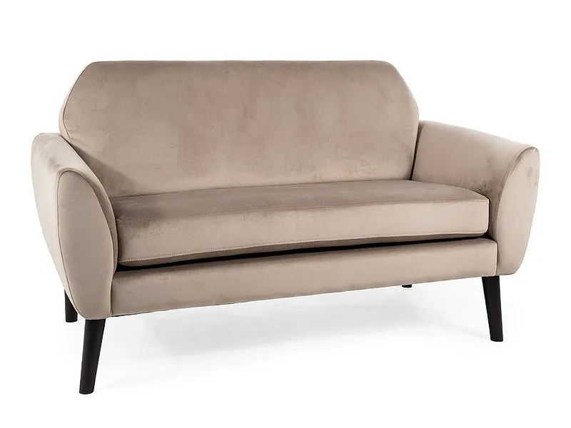 SOFA MENA VELVET C. BEŻ BLUVEL 40 / WENGE - MENAVCBW