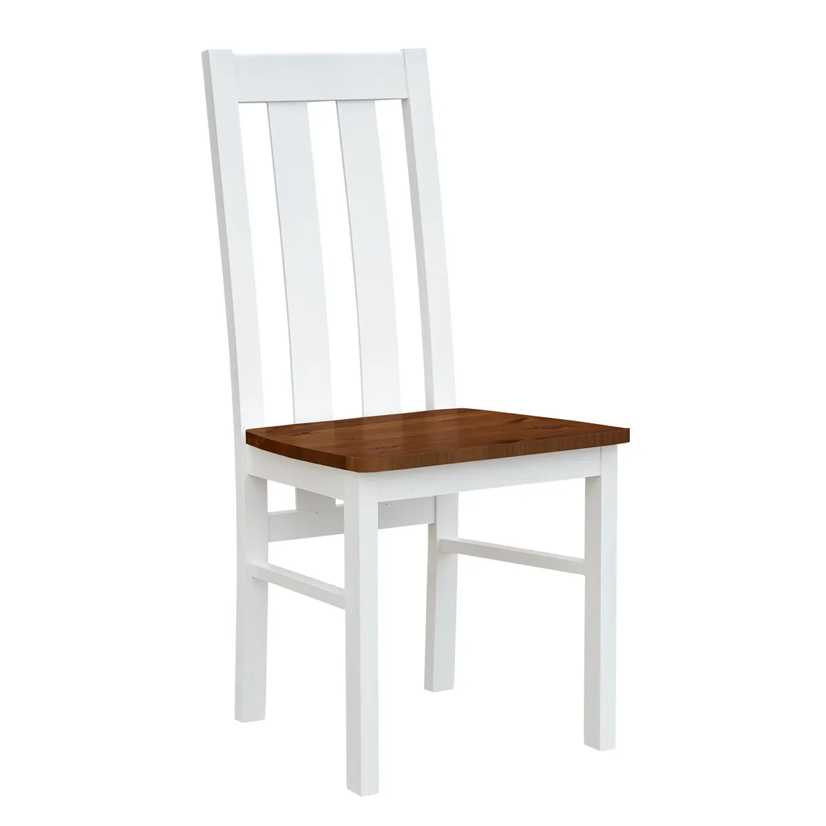 Krzesło BELLUNO ELEGANTE 10 z siedziskiem w kolorze orzecha- białe Krzesło BELLUNO ELEGANTE 10 z siedziskiem w kolorze orzecha- białe