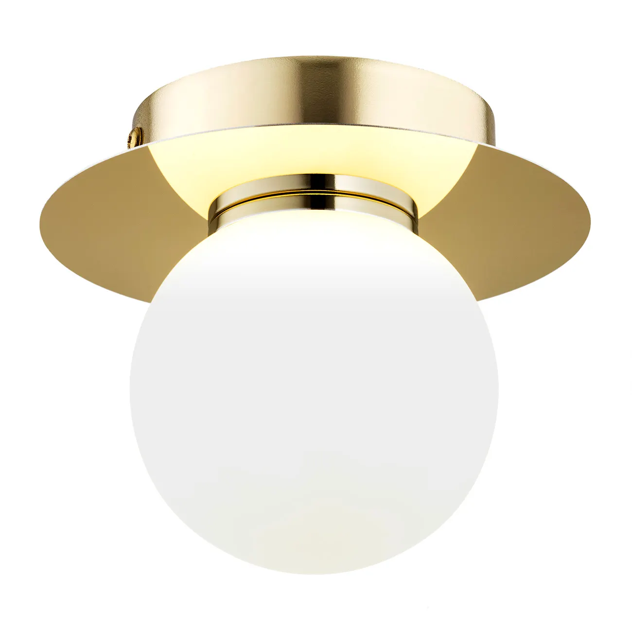 Plafon TREVI mosiądz opal okrągły 15x13cm