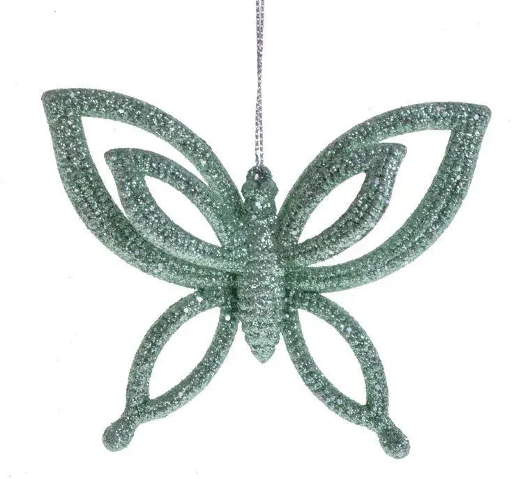 Zawieszka MOTYL Z BROKATEM miętowy Zawieszka MOTYL Z BROKATEM miętowy