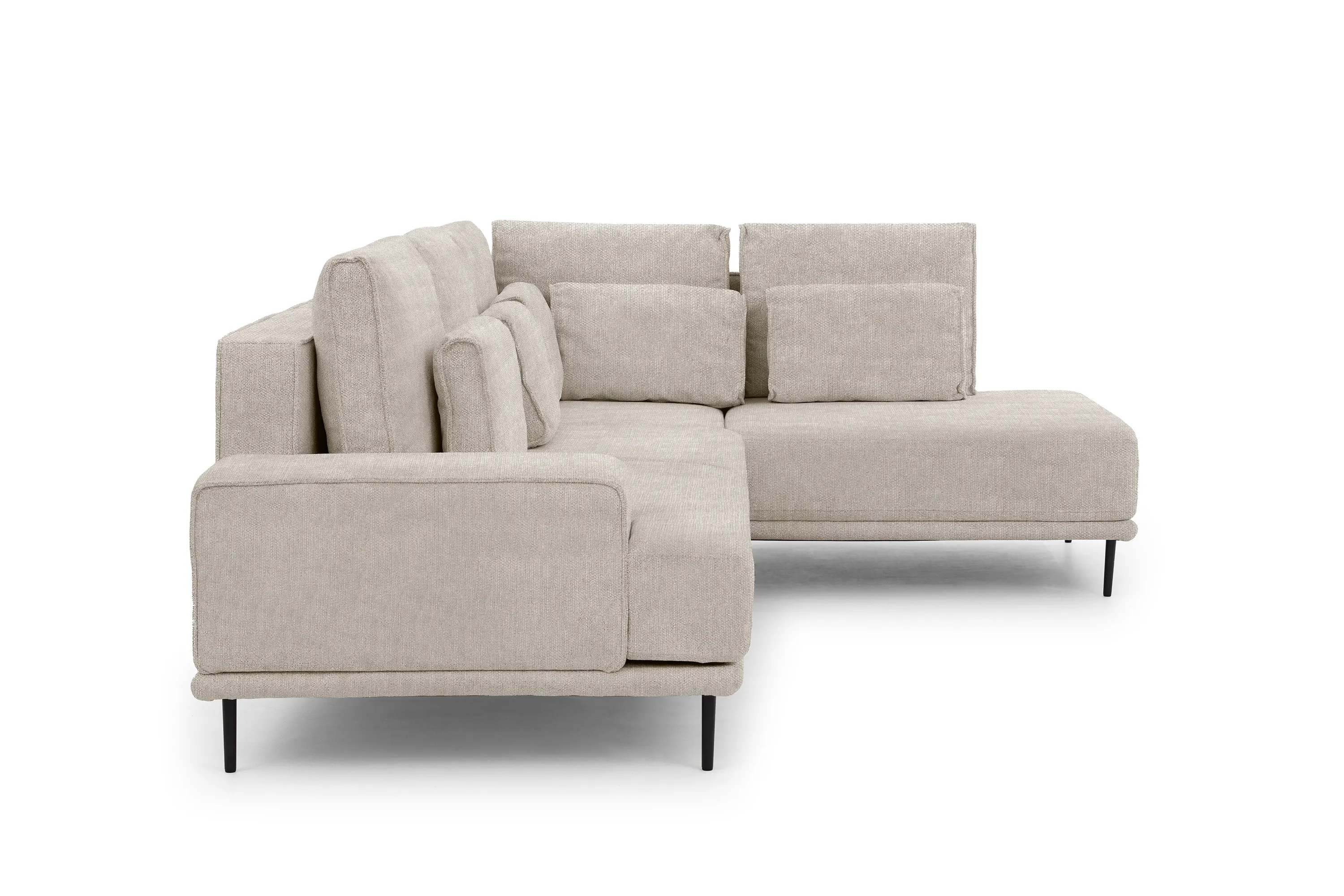 Narożnik rozkładany prawostronny NICOLE (Hevia 207.09) 280x200 cm z pojemnikiem beżowy - B_162367