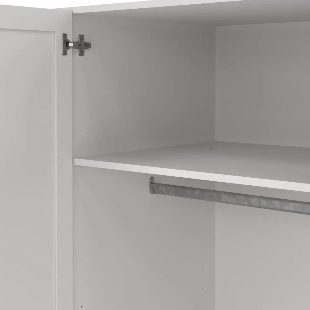 Szafa 4-drzwiowa BILLUND 200 cm biała - TV_680534949