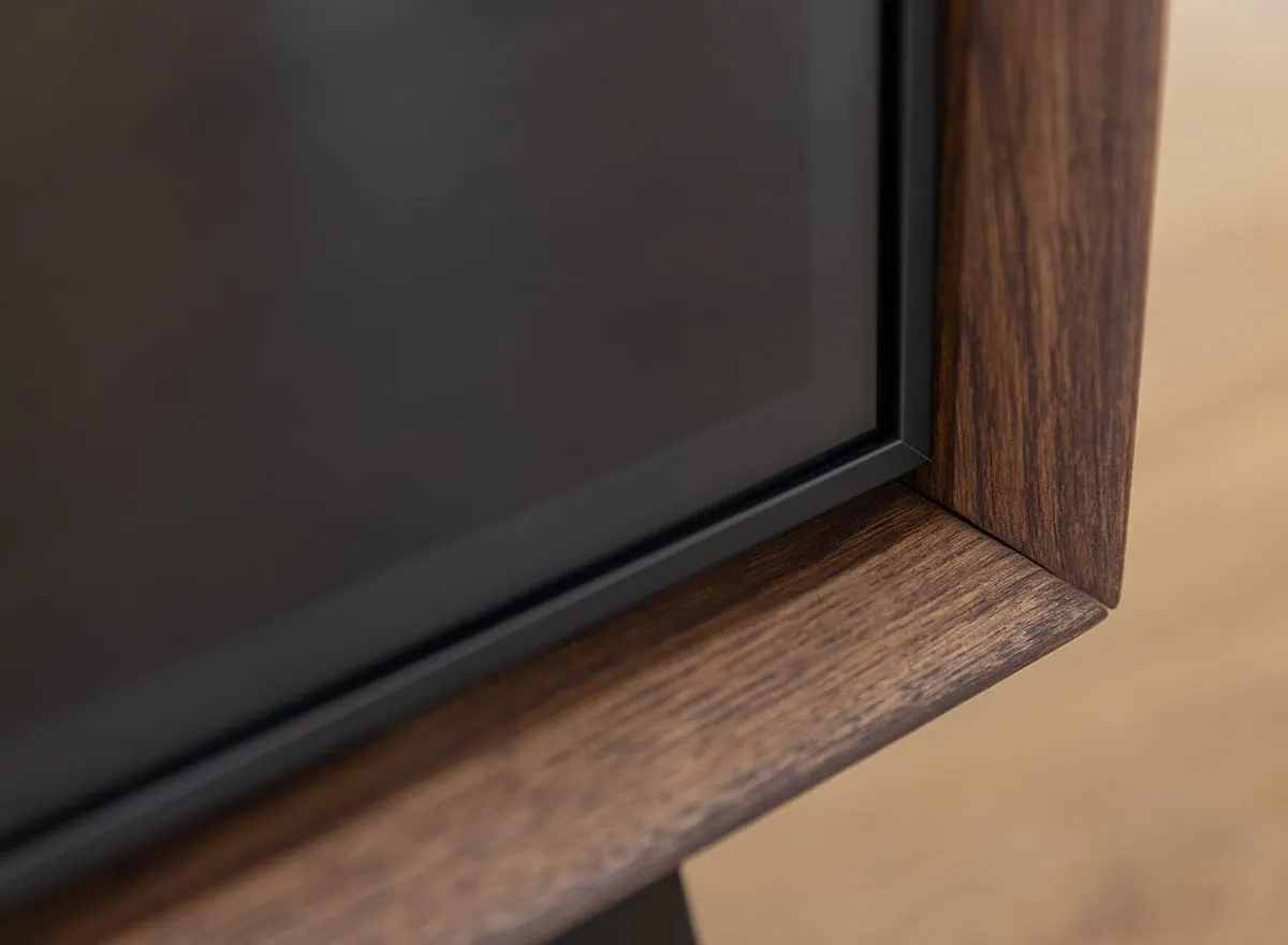 Komoda MODERN LOFT z 4 szufladami i przeszkleniem - tabacco - PLMOL04ST