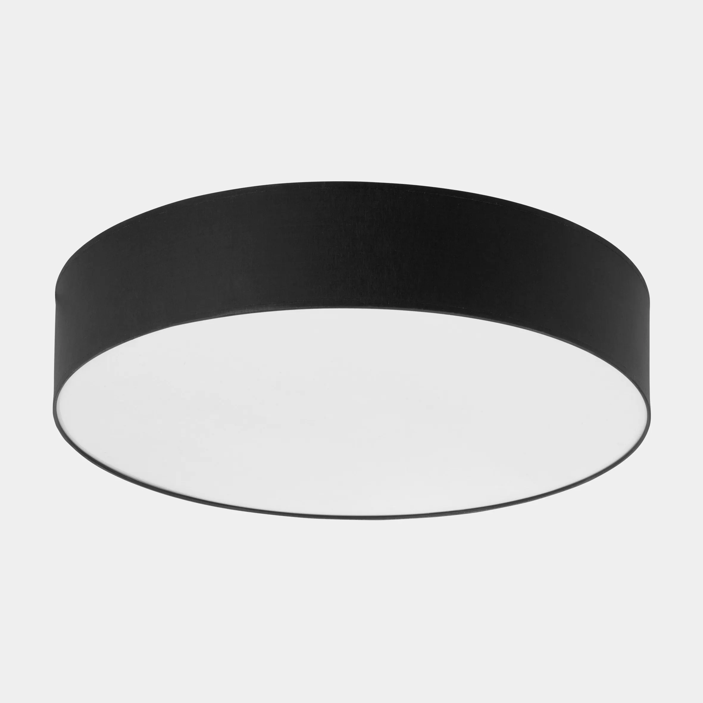 Lampa sufitowa RONDO czarna z białym kloszem 60x15cm